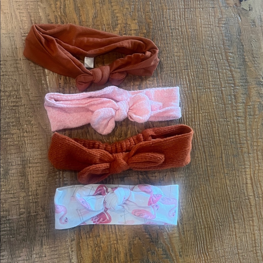 Kids Headband Set - Pink, Red, and White